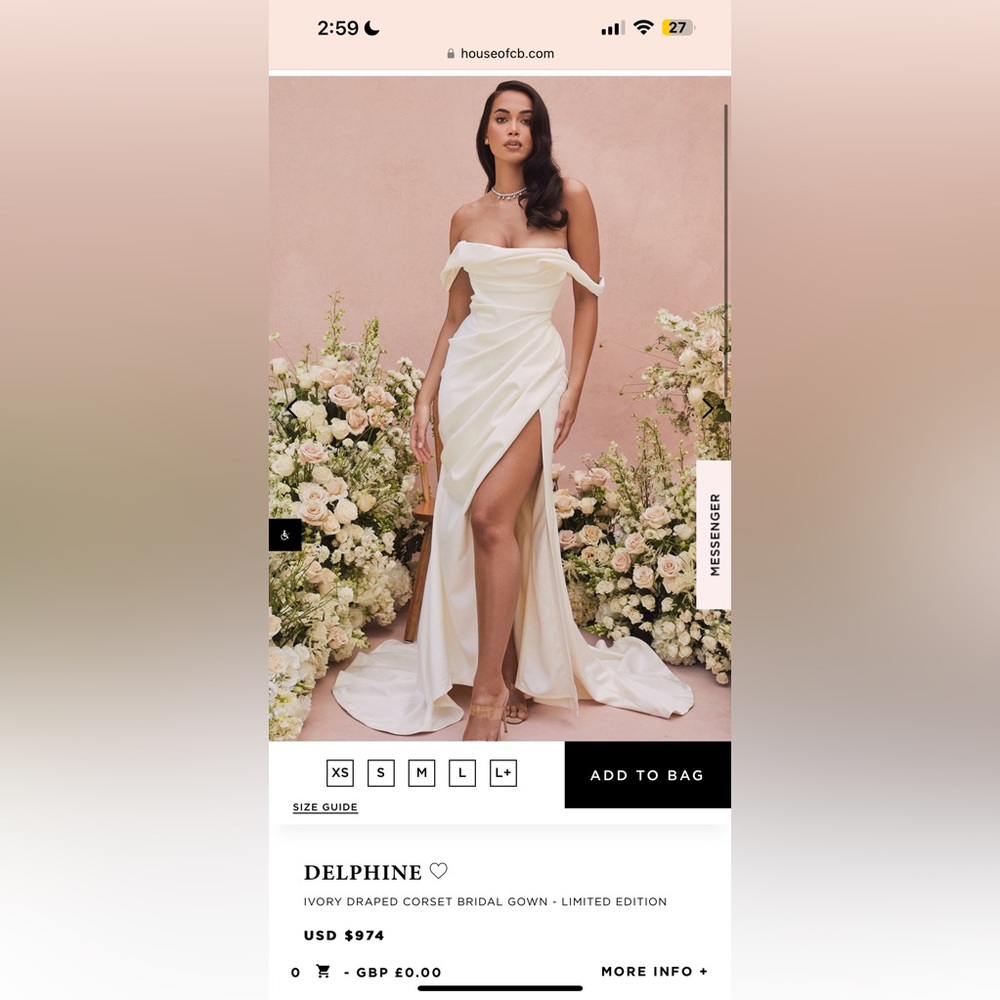 House of CB Delphine wedding gown
